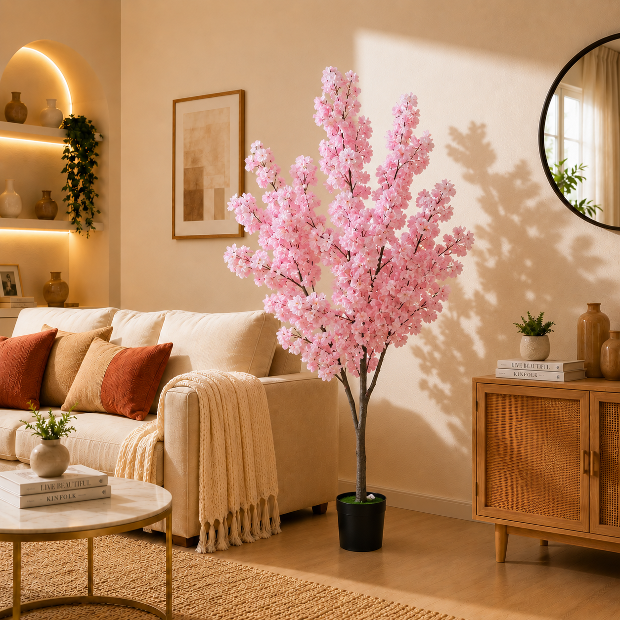 Artificial Pink Blossom Tree – 1.55m (5.0 ft)