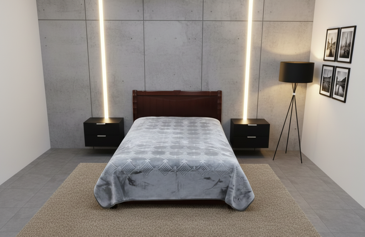 Rayyan Blanket (Silver gray)