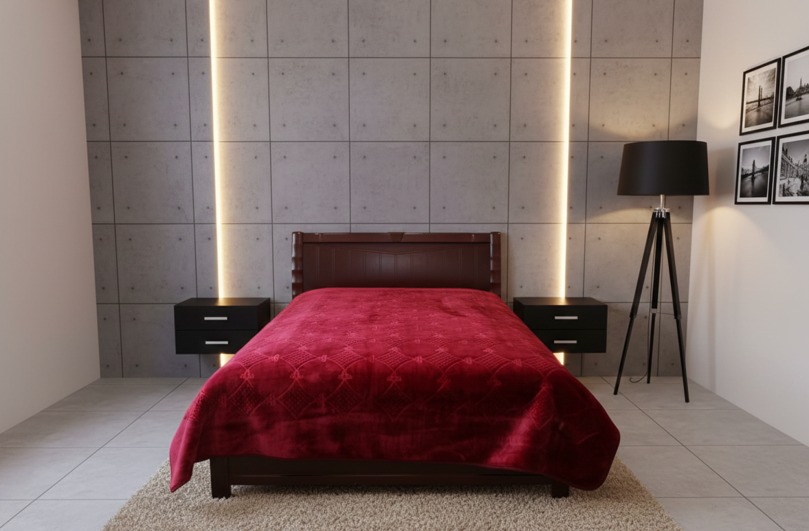 Rayyan Blanket (Burgundy )